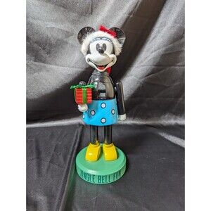 Minnie Mouse Wood Christmas 11" Nutcracker. 100 Year Anniversary